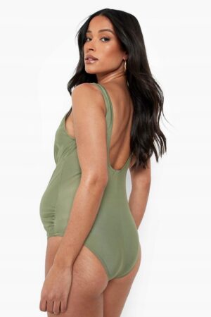 X9D309 BOOHOO MATERNITY STRÓJ KĄPIELOWY KHAKI 36 S - obrazek 2