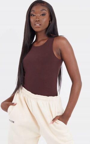 X9F010 DOPASOWANE BRĄZOWE BODY PRETTYLITTLETHING 38 - obrazek 5