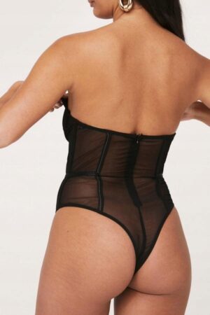 X9F106 NASTY GAL CZARNE BODY TYPU GORSET 40 L - obrazek 6