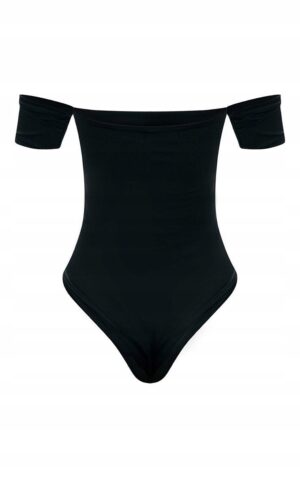 X4B310 CZARNE DOPASOWANE BODY ODKRYTE RAMIONA PRETTYLITTLETHING 38 - obrazek 2