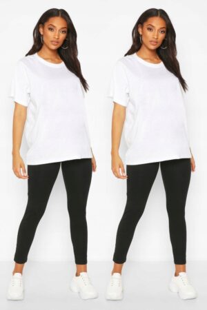 M4C301 BOOHOO MATERNITY CZARNE LEGGINSY BASIC S - obrazek 3