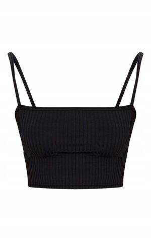 Z3E309 DOPASOWANY CROP TOP PRĄŻKOWANY NA RAMIĄCZKACH PRETTYLITTLETHING 34 - obrazek 2