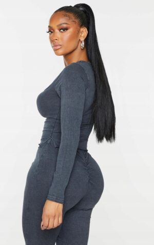 X4F020 PRETTYLITTLETHING TOP Z DŁUGIM RĘKAWEM 36 S S - obrazek 3