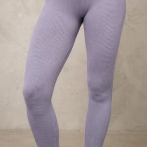 Z2G112 PLT DAMSKIE NIEBIESKIE LEGGINSY PRĄŻKOWANE DOPASOWANE L