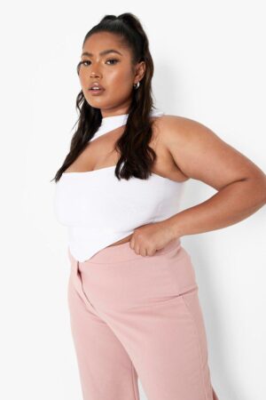 X6A017 BOOHOO PLUS SIZE SPODNIE DAMSKIE RÓŻOWE 46 3XL - obrazek 2