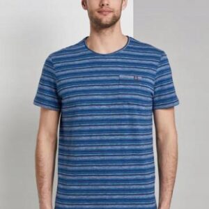 Z2G105 TOM TAILOR NIEBIESKI T-SHIRT PASKI S S