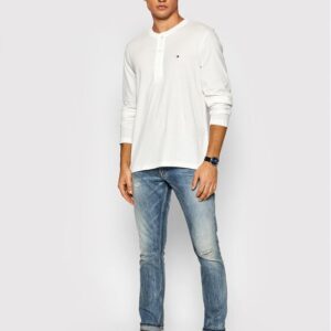 X5D302 TOMMY HILFIGER BIAŁA BLUZKA DŁUGI RĘKAW XS