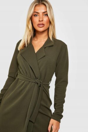 X8A108 BOOHOO SUKIENKA DAMSKA MINI KHAKI L - obrazek 4