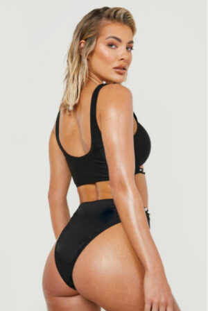 Z3G028 BOOHOO GÓRA OD BIKINI W OZDOBNE PEREŁKI - obrazek 2