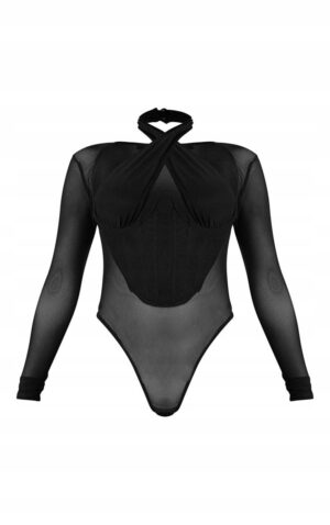 X3D007 PLT DAMSKIE BODY CZARNE DŁUGI RĘKAW 38 M M - obrazek 4