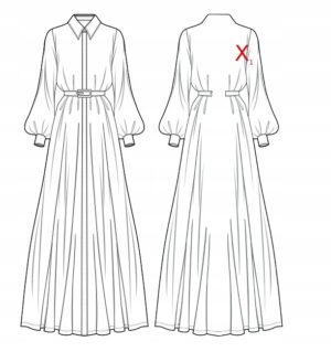 X5F014 BOOHOO DRAPOWANA SUKIENKA SZYFON MAXI 42 XL - obrazek 5