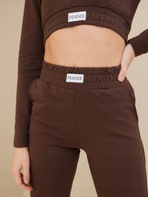 M3B35 NELLY.COM DRES DAMSKI BRĄZOWY KRÓTKA GÓRA XS - obrazek 3