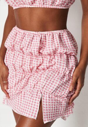 M1D002 MISSGUIDED RÓŻOWA SPÓDNICA W KRATKĘ 36 S - obrazek 4