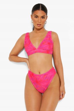 X3D221 BOOHOO RÓŻOWE BIKINI FIGI WYSOKI STAN 40 L - obrazek 4