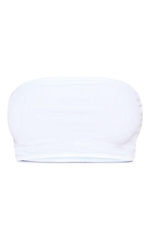 M1D114 MŁODZIEŻOWY CROP TOP PRĄŻKOWANY DLA DZIEWCZYNKI PRETTYLITTLETHING XS - obrazek 2