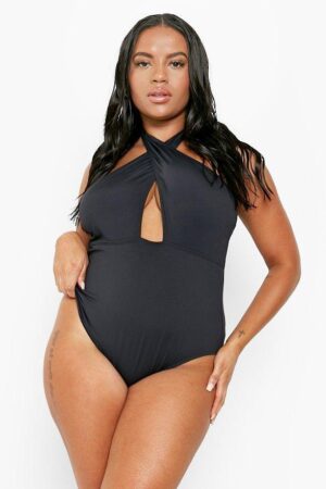 X4C313 BOOHOO PLUS STRÓJ KĄPIELOWY WRAP 50 5XL 5XL
