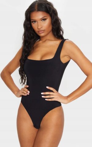 X0D009 DOPASOWANE CZARNE BODY NA RAMIĄCZKACH PRETTYLITTLETHING 42 - obrazek 9