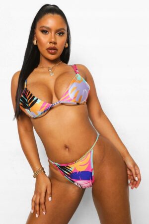 X3D011 BOOHOO KOLOROWE BIKINI FIGI TANGA 40 L L