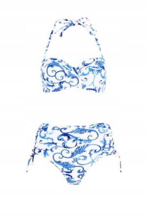 X7F325 BOOHOO BIUSTONOSZ BIKINI FISZBINY WZÓR 34 - obrazek 3