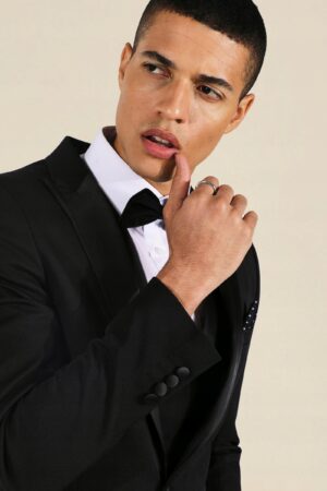 X7E311 BOOHOO MAN ELEGANCKA MARYNARKA SKINNY L - obrazek 3