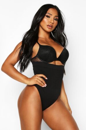 M4B213 BOOHOO MAJTKI WYSZCZUPLAJĄCE CZARNE S