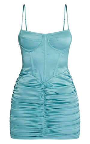 X2B020 PLT DAMSKA SUKIENKA ZIELONA MINI 44XXL XXL - obrazek 2