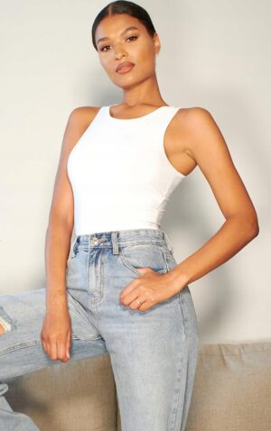 M6F012 KLASYCZNE DOPASOWANE BODY NA RAMIĄCZKACH PRETTYLITTLETHING 34 - obrazek 2