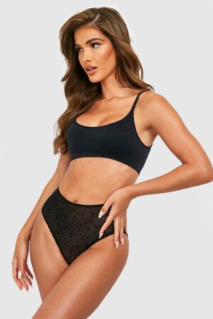 M0F017 BOOHOO WZORZYSTE FIGI WYSOKI STAN 38 M - obrazek 3