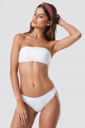 M5B324 NA-KD BIKINI DÓŁ MAJTKI BIAŁE _ M