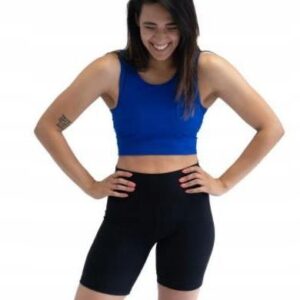 M0F205 BOOHOO DAMSKI SPORTOWY CROP TOP CZARNY 38