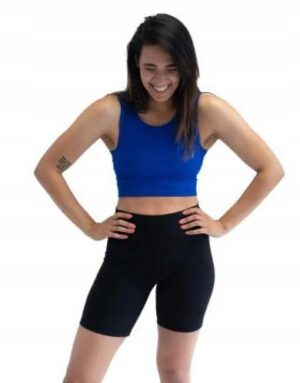 M0F205 BOOHOO DAMSKI SPORTOWY CROP TOP CZARNY 38