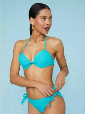 M3G208 DEBENHAMS DÓŁ BIKINI WIĄZANY TURKUSOWY 36 - obrazek 4