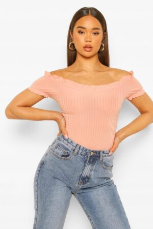 Z2G115 BOOHOO BODY PRĄŻEK ODKRYTE RAMIONA M M - obrazek 5