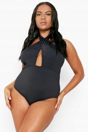 X4C313 BOOHOO PLUS STRÓJ KĄPIELOWY WRAP 50 5XL 5XL - obrazek 2