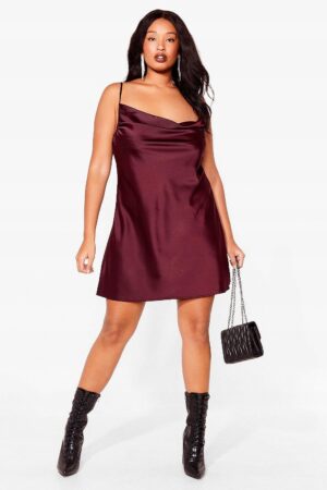 Z8G307*NASTY GAL PLUS SATYNOWA SUKIENKA 7XL 54 A00