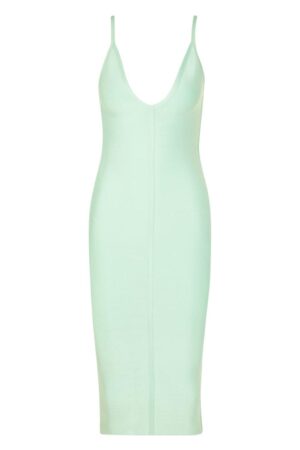 Z1F110 BOOHOO SUKIENKA BANDAŻOWA ZIELONA MIDI S - obrazek 3