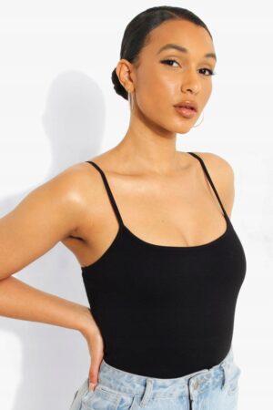 Z9B306*BOOHOO CZARNE BODY BASIC RAMIĄCZKA XL A00 - obrazek 2