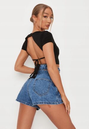 Z9C007 MISSGUIDED KRÓTKIE JEANSOWE SPODENKI 32 - obrazek 2