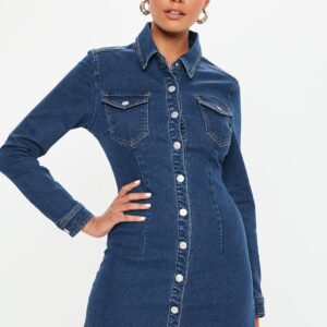 Z9C214 MISSGUIDED TALL JEANSOWA SUKIENKA 32 XXS
