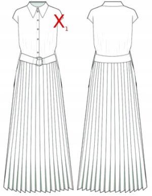 X6A022 BOOHOO CZARNA SUKIENKA MAXI PLISOWANA 42 XL - obrazek 6