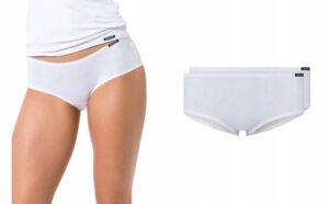 M4B218 SKINY DAMSKIE BOKSERKI BIAŁE 2 PACK 42 XL