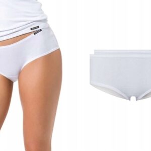 M4B218 SKINY DAMSKIE BOKSERKI BIAŁE 2 PACK 42 XL