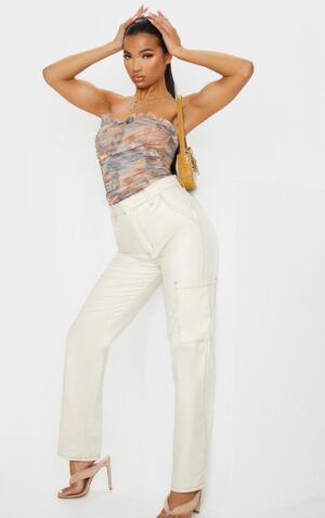 M0D102 TIULOWE BODY ODKRYTE RAMIONA OMBRE PRETTYLITTLETHING 34 - obrazek 3