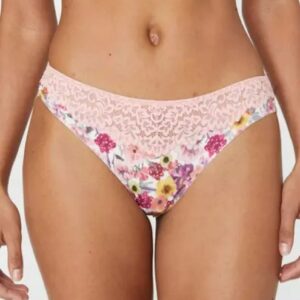 X8G220 DEBENHAMS DAMSKIE FIGI W KWIATY KORONKA 38