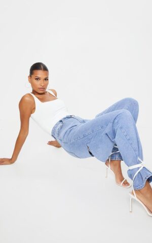 X6C224 BIAŁE BODY DAMSKIE PRETTYLITTLETHING S - obrazek 6