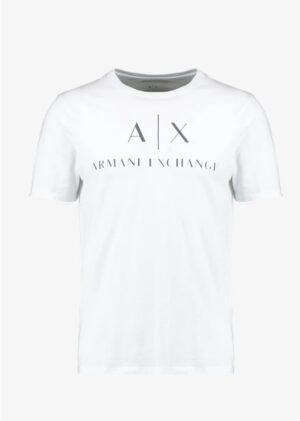 Z3G120 ARMANI EXCHANGE MĘSKI T-SHIRT BIAŁY LOGO L - obrazek 4