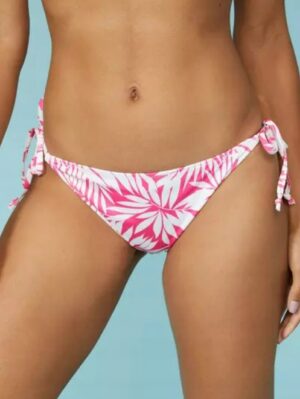 M2B002 DEBENHAMS DÓŁ BIKINI WIĄZANY W PALMY RÓŻ 36