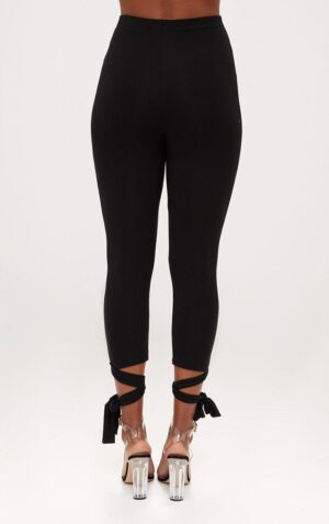 M3B103 PLT CZARNE LEGGINSY Z WIĄZANIEM 44 XXL - obrazek 4