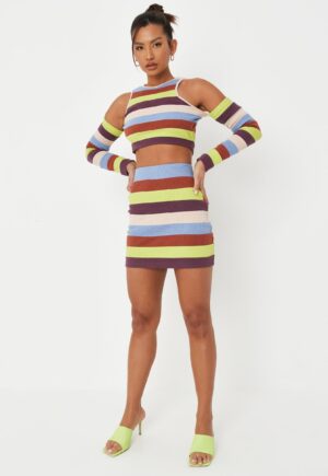 M1F009 MISSGUIDED KOLOROWA SPÓDNICA MINI TUBA 40 L