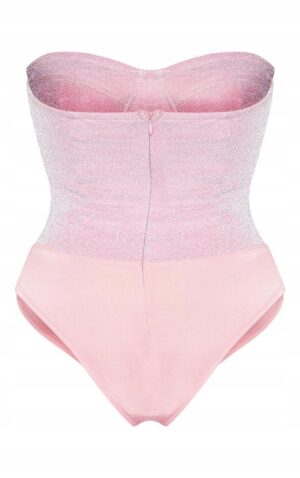 X3D310 DOPASOWANE BODY Z FISZBINAMI BROKATOWE PRETTYLITTLETHING M - obrazek 3